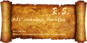 Rózsahegyi Sarolta névjegykártya