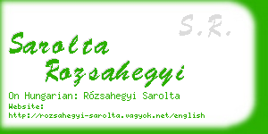 sarolta rozsahegyi business card